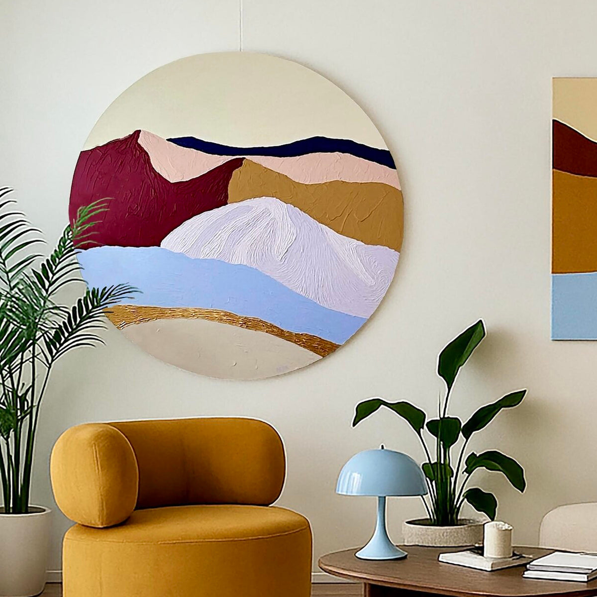 Abstract Landscape Painting – Výhľad II | Original Acrylic Artwork Art Of Meka Studio
