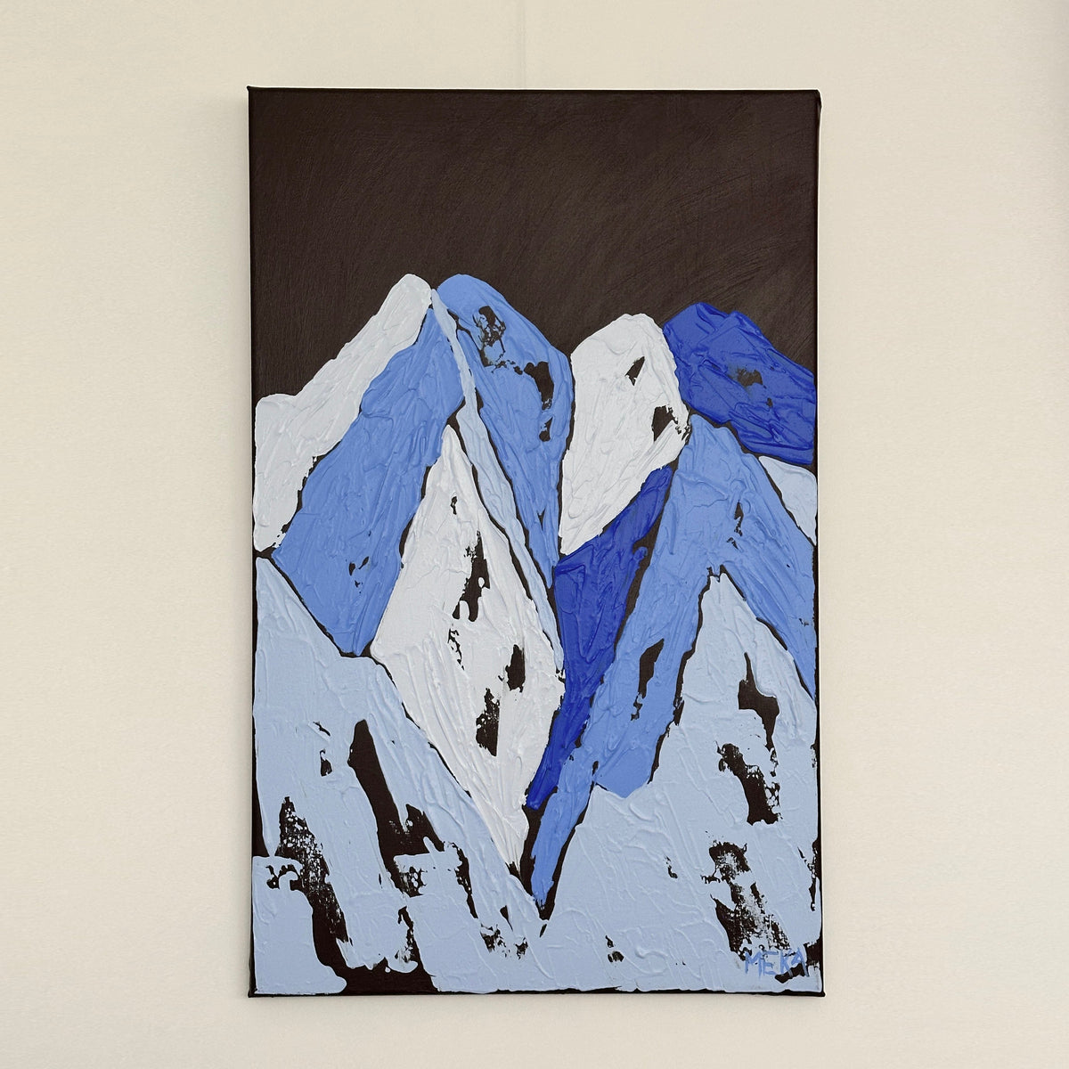 Javorový štít – Abstract Mountain Painting Art Of Meka Studio