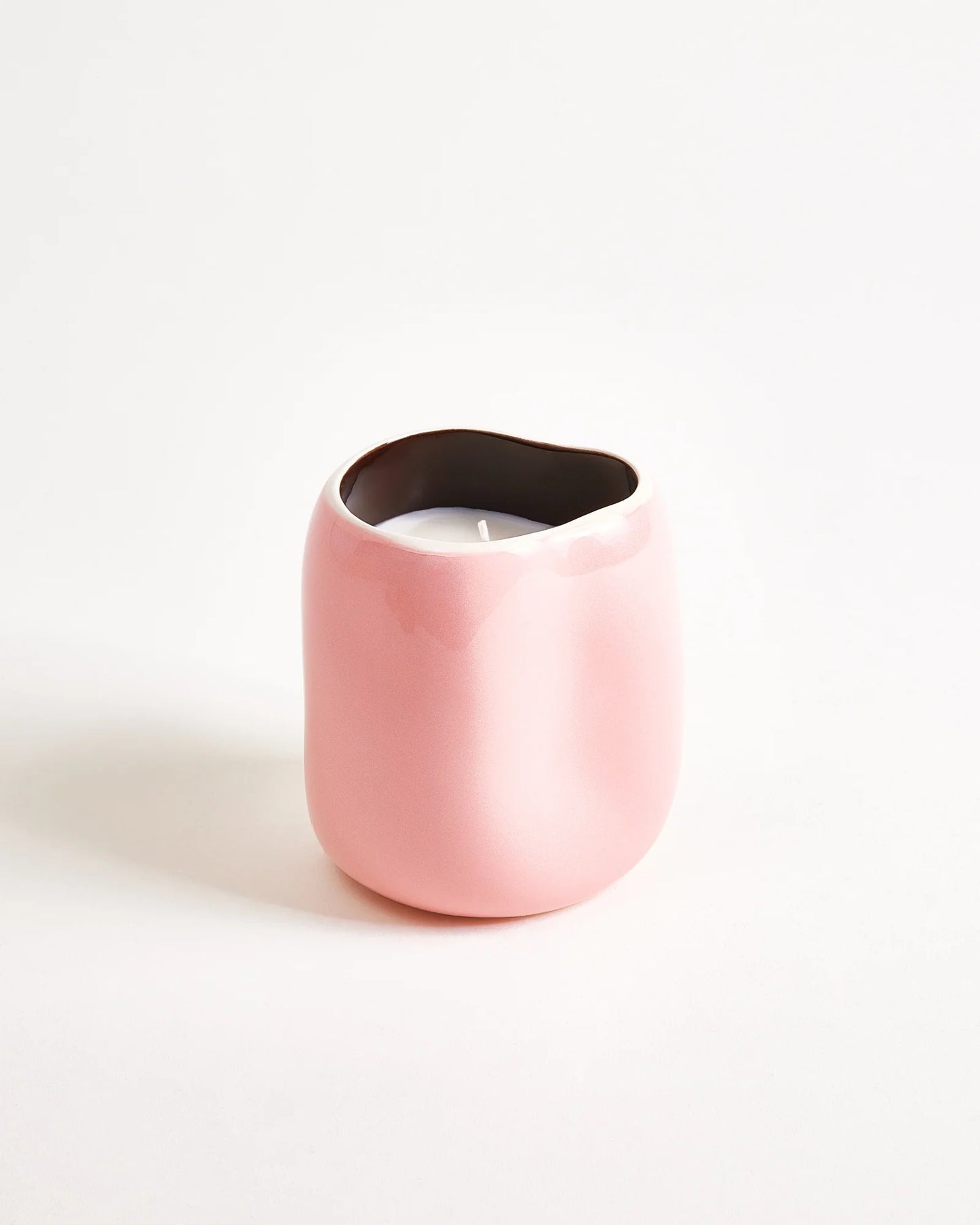 João - scented candle "Vanilla Wood" pink brown