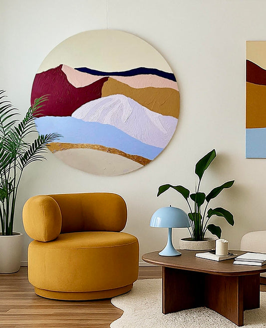 Abstract Landscape Painting – Výhľad II | Original Acrylic Artwork Art Of Meka Studio