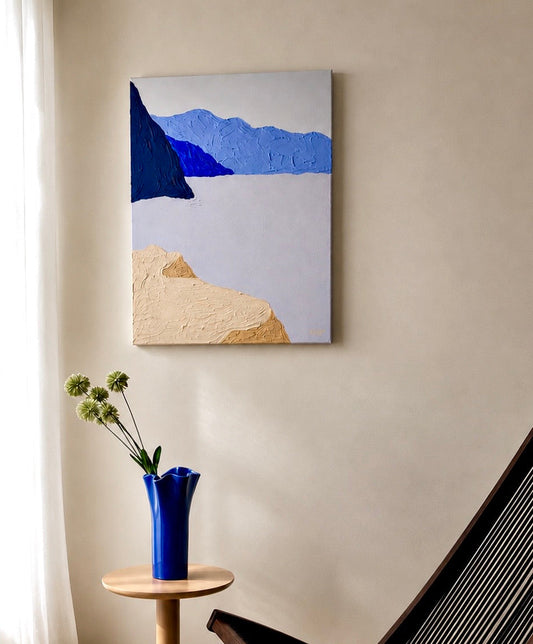 Lago di Como | Original Abstract Landscape Painting Art Of Meka Studio