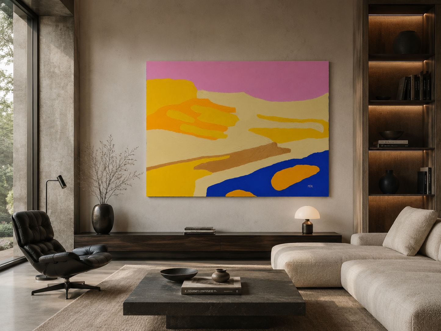 Mountain Landscape Painting – Malé Karpaty | Original Acrylic Artwork Art Of Meka Studio