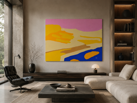 Mountain Landscape Painting – Malé Karpaty | Original Acrylic Artwork Art Of Meka Studio