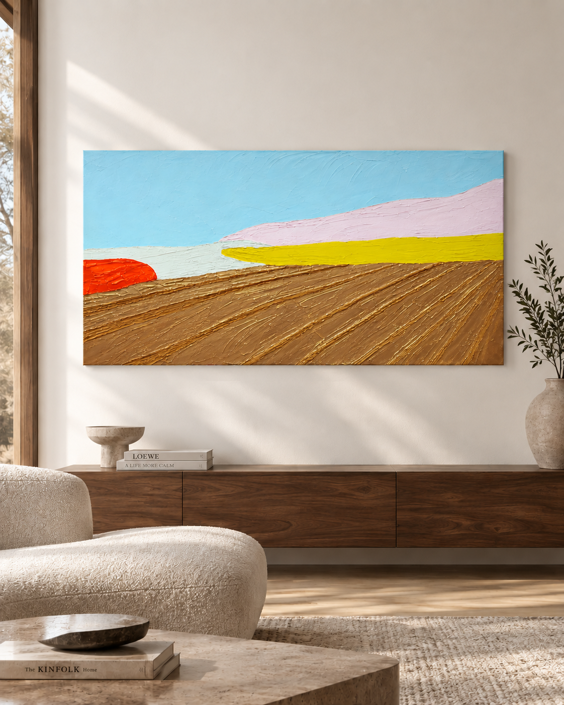 Jesenný vinohrad – Abstract Landscape Painting Art Of Meka Studio