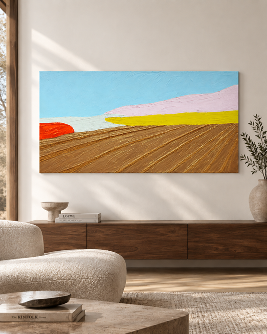 Jesenný vinohrad – Abstract Landscape Painting Art Of Meka Studio