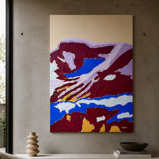 Figurative Abstract Painting – Touch II | Original Acrylic Artwork Art Of Meka Studio