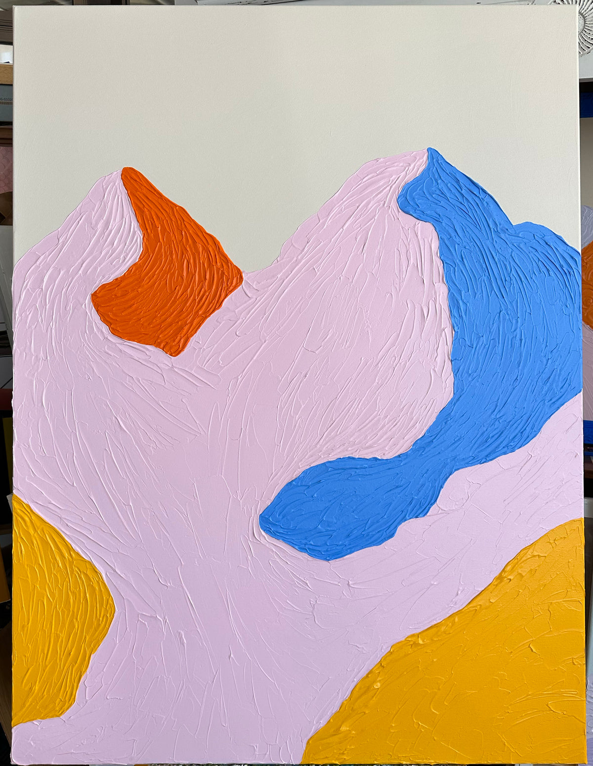 Mountain Abstract Painting – Končiare III | Original Acrylic Art Art Of Meka Studio