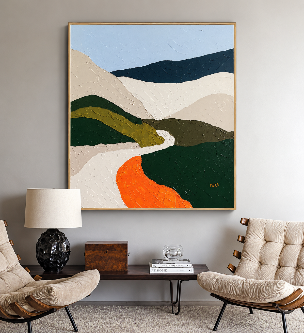 Studená Dolina – Abstract Mountain Painting Art Of Meka Studio