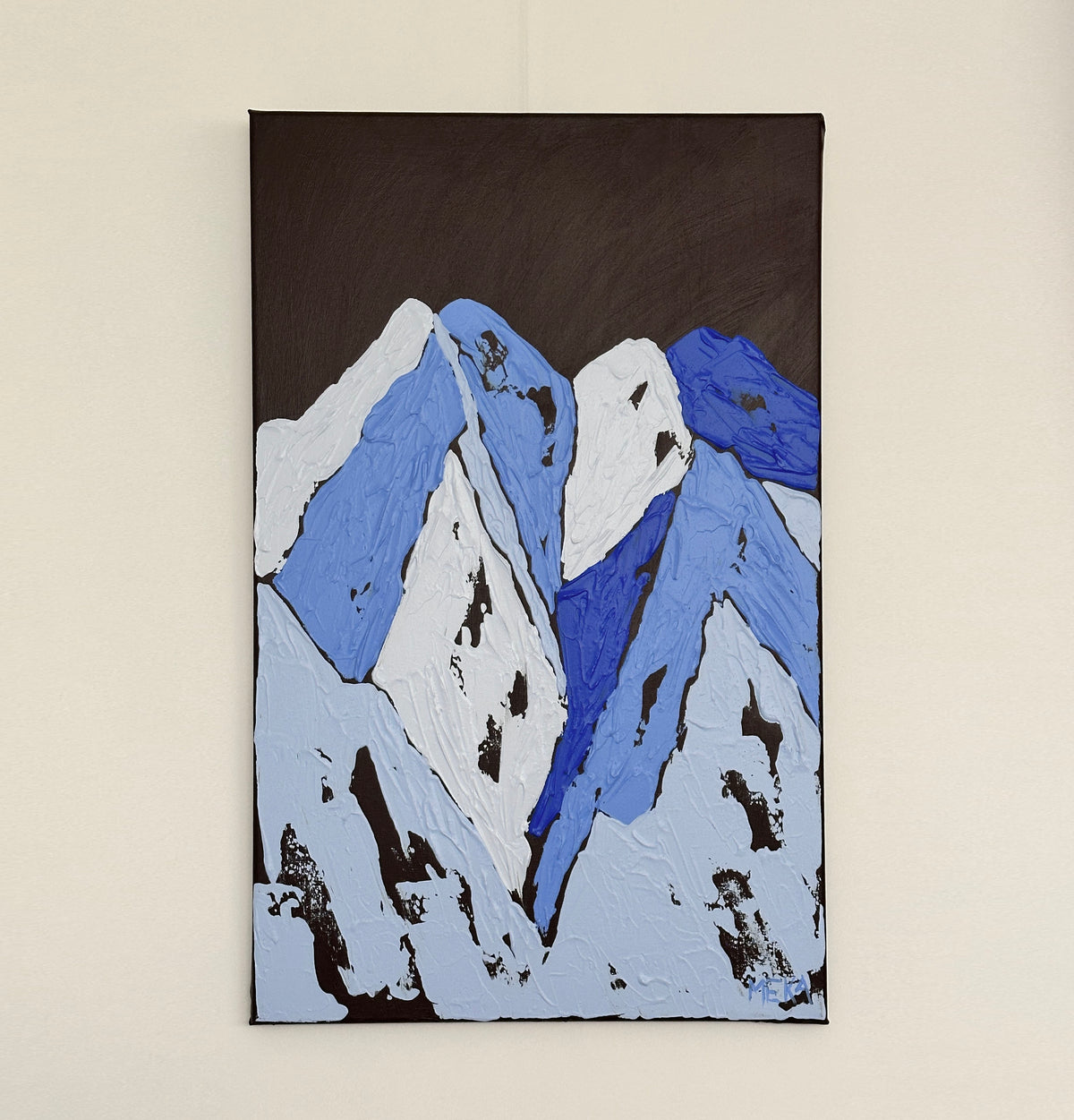 Javorový štít – Abstract Mountain Painting Art Of Meka Studio