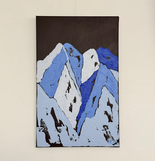 Javorový štít – Abstract Mountain Painting Art Of Meka Studio