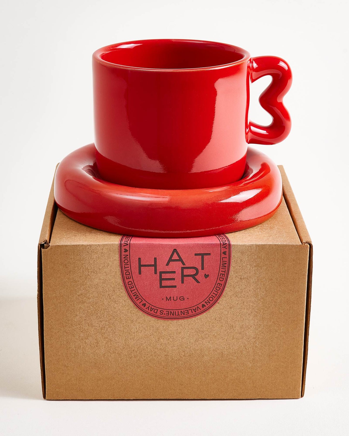  Seia Cup & Saucer Heart Red
