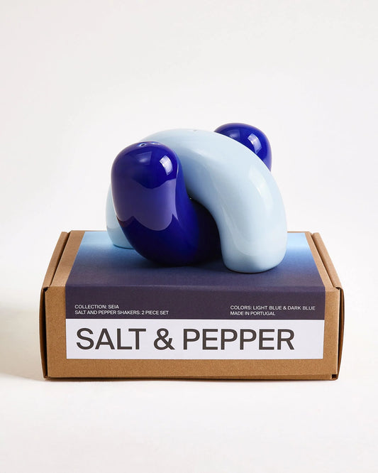 Seia Salt & Pepper Shakers light blue dark blue