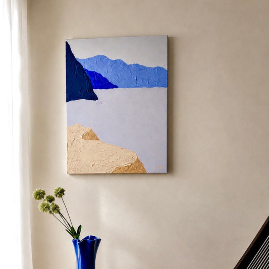 Lago di Como | Original Abstract Landscape Painting Art Of Meka Studio
ručne maľované obrazy na stenu